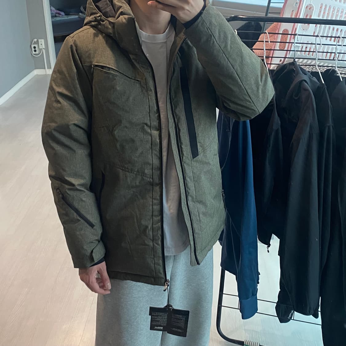 [새상품] 윌슨 롱 패딩 카키 100 상품이미지1