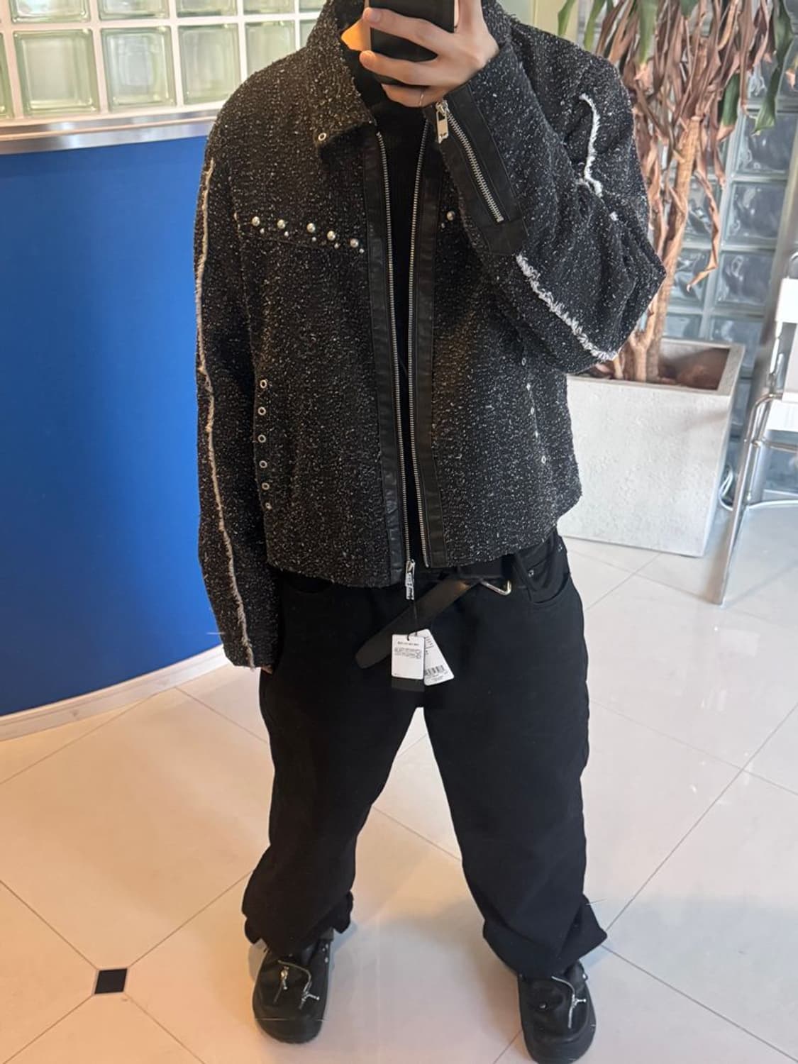 NEEDLE STUD SHORT CRASH BLOUSON 숏 블루종 상품이미지4