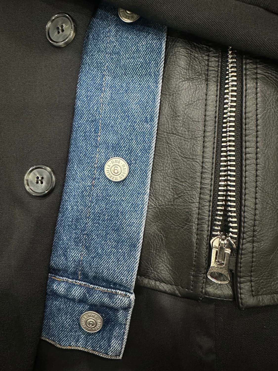 메종마르지엘라MM6 레이어드 싱글 브레스티드 블레이저 상품이미지4