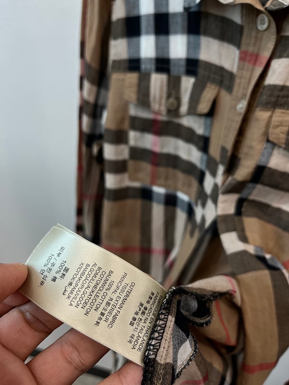 여) 버버리 투포켓 체크셔츠  상품이미지4