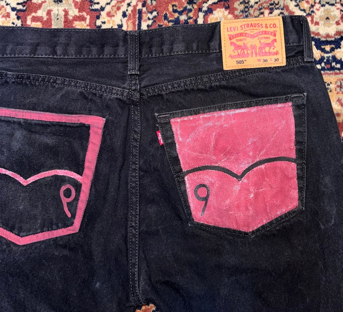 빈티지 리바이스 505 블랙 진 데님 36 (663) 상품이미지3
