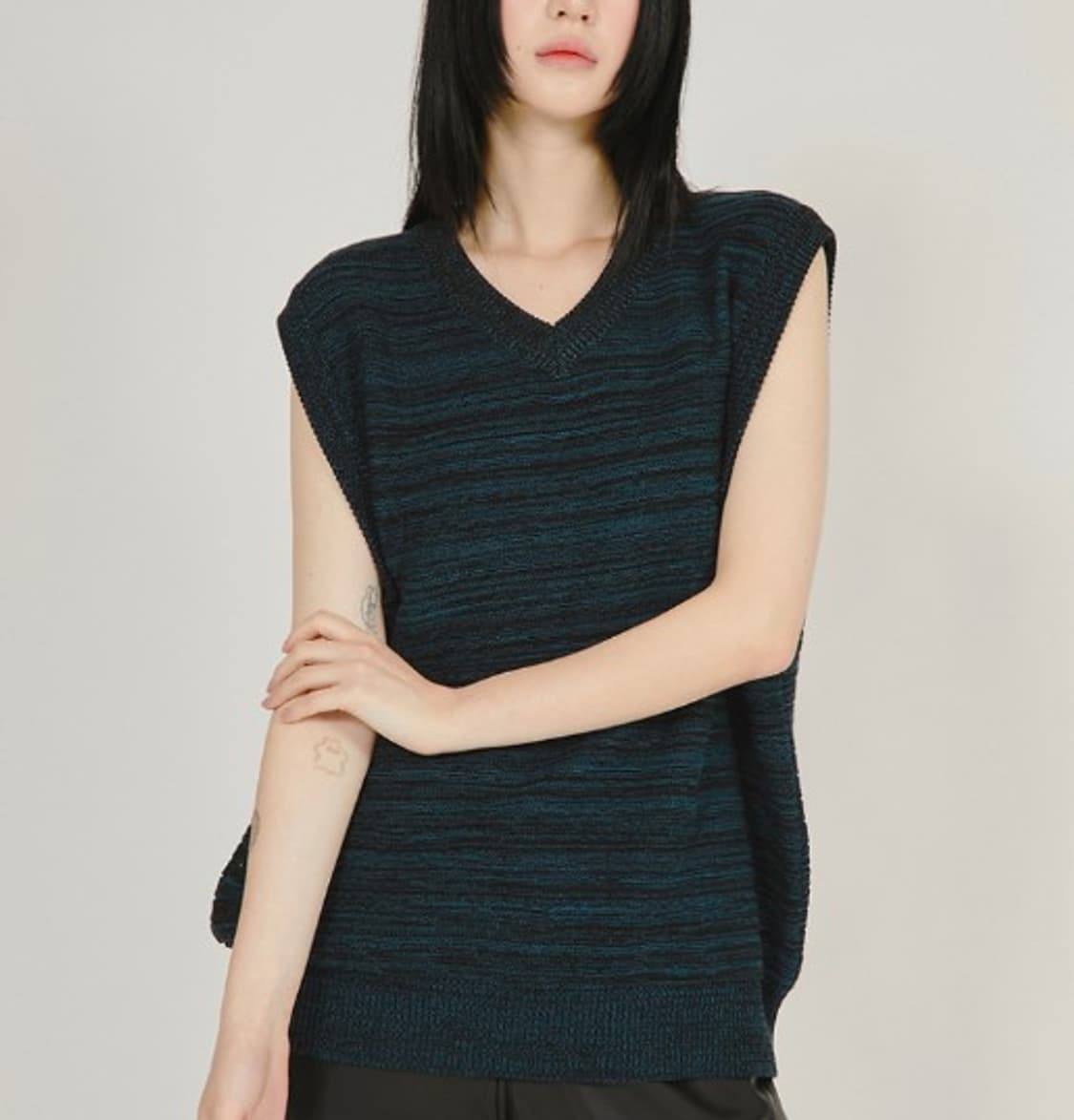 새제품)플레어업(FLARE UP) 니트 베스트 코튼100% 레이어드 1 상품이미지2