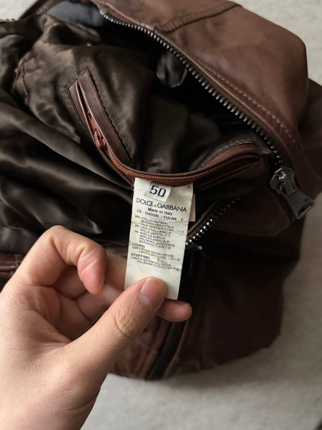 돌체앤가바나 후드 카프스킨 레더자켓 상품이미지10