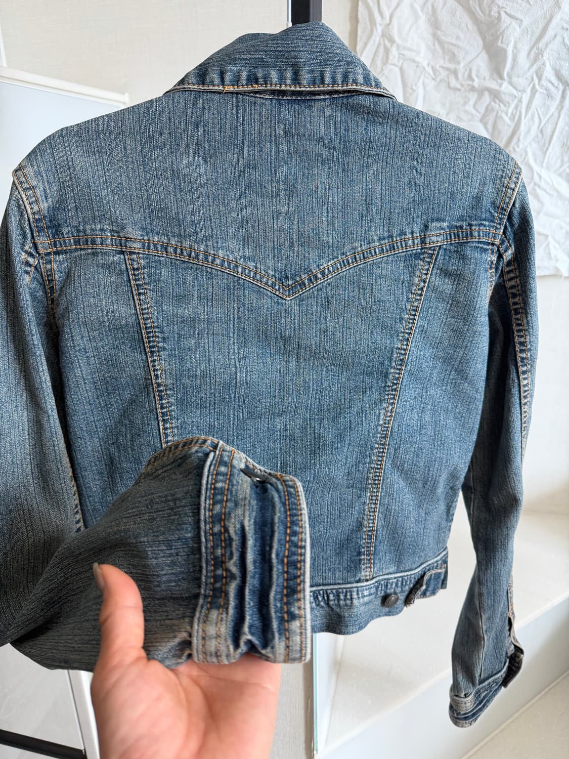 스티치 포인트 데님 자켓 상품이미지4