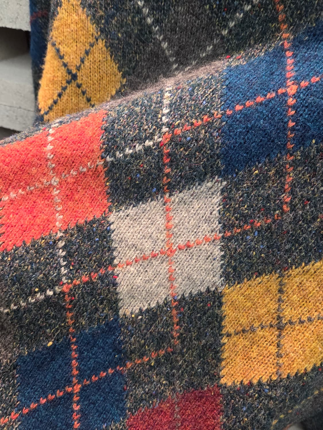 1990s Kerry Ireland 아일랜드 아가일 니트 상품이미지7