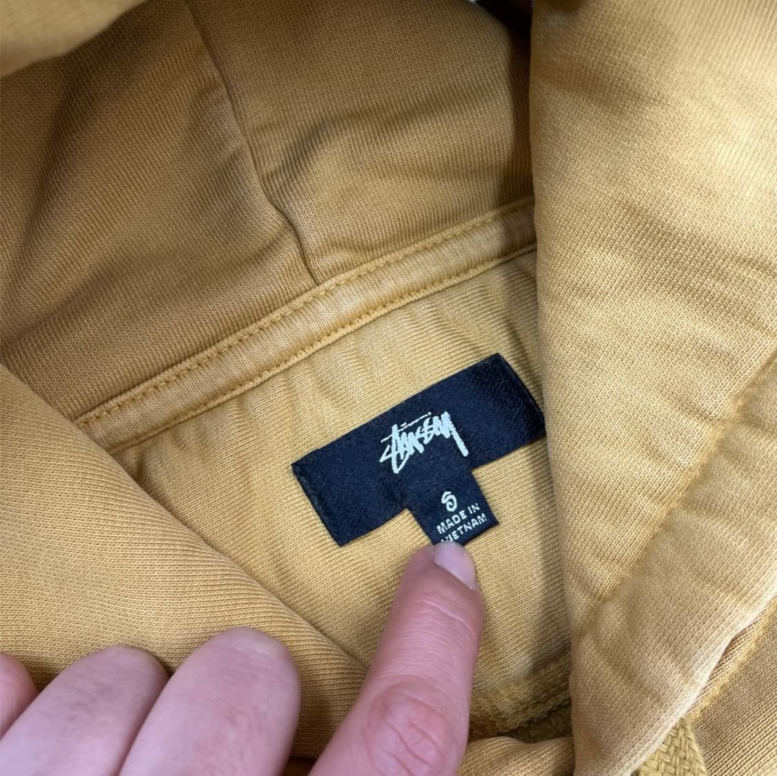 스투시 Stussy 머스타드 베이직 풀오버 후드티 S 상품이미지2