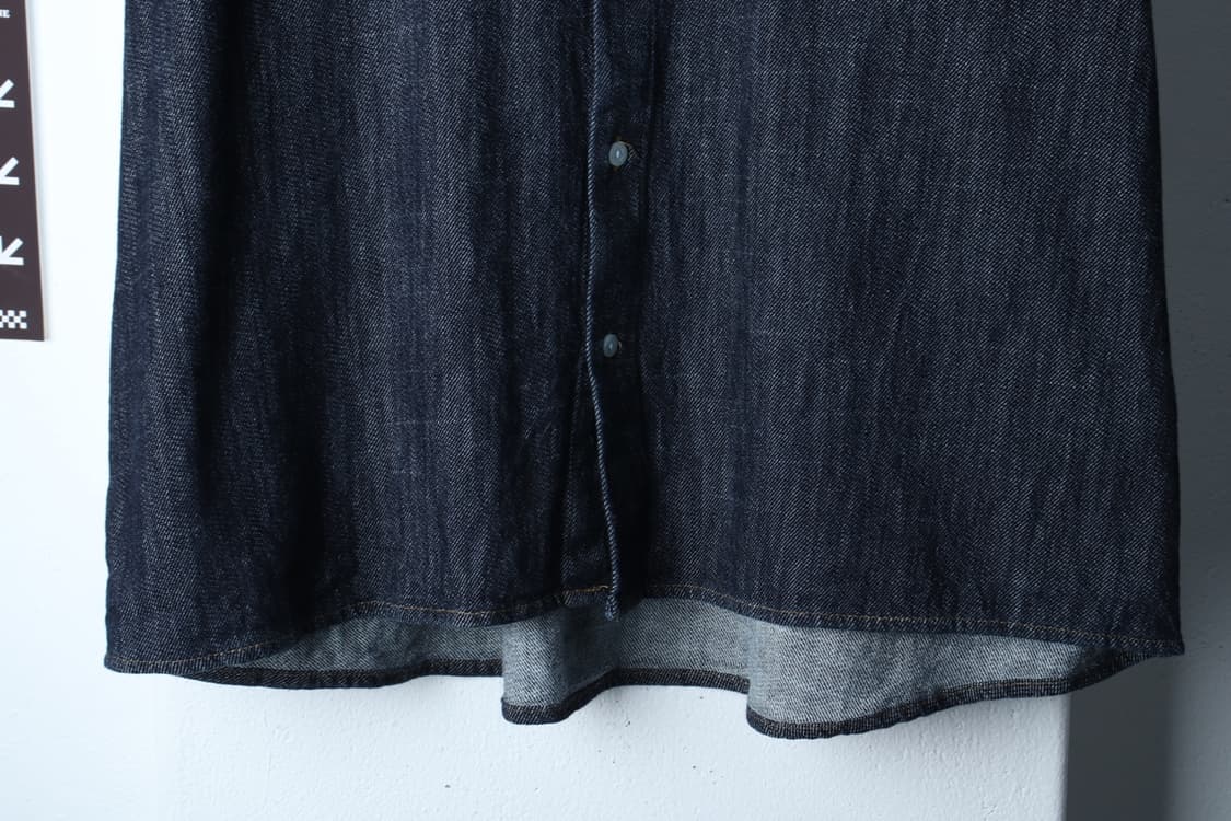 (L-2XL) 어반드레스 반팔 카라 티셔츠 셔츠 남방 데님-H32627 상품이미지4