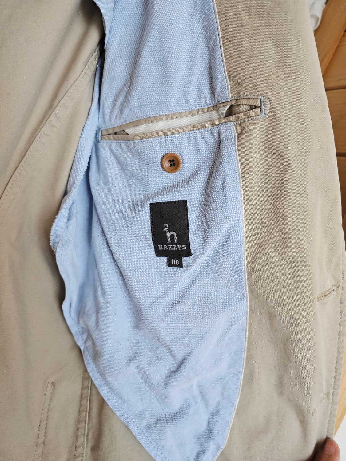 HAZZYS 헤지스 코튼 블레이저 110 / 남성 봄가을 자켓 / 세탁완 상품이미지7