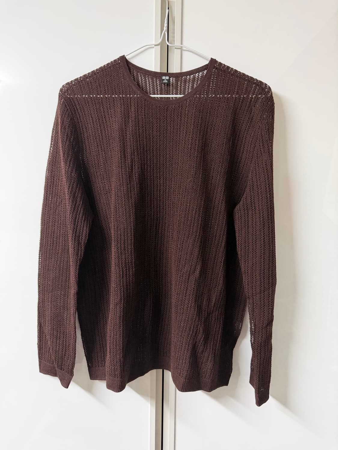 유니클로 브라운 시스루 니트 상품이미지1