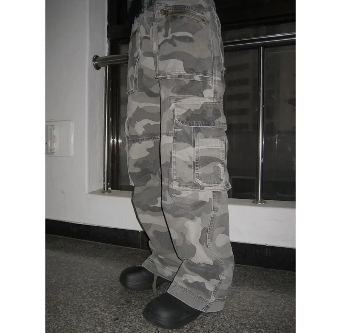 이오엔 빈티지 카모 팬츠 블랙 M 상품이미지2