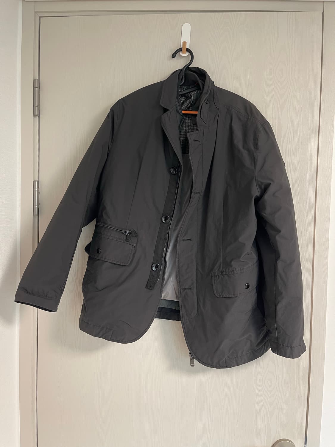 코오롱 헨리 코튼 2way자켓 차콜 100 상품이미지2