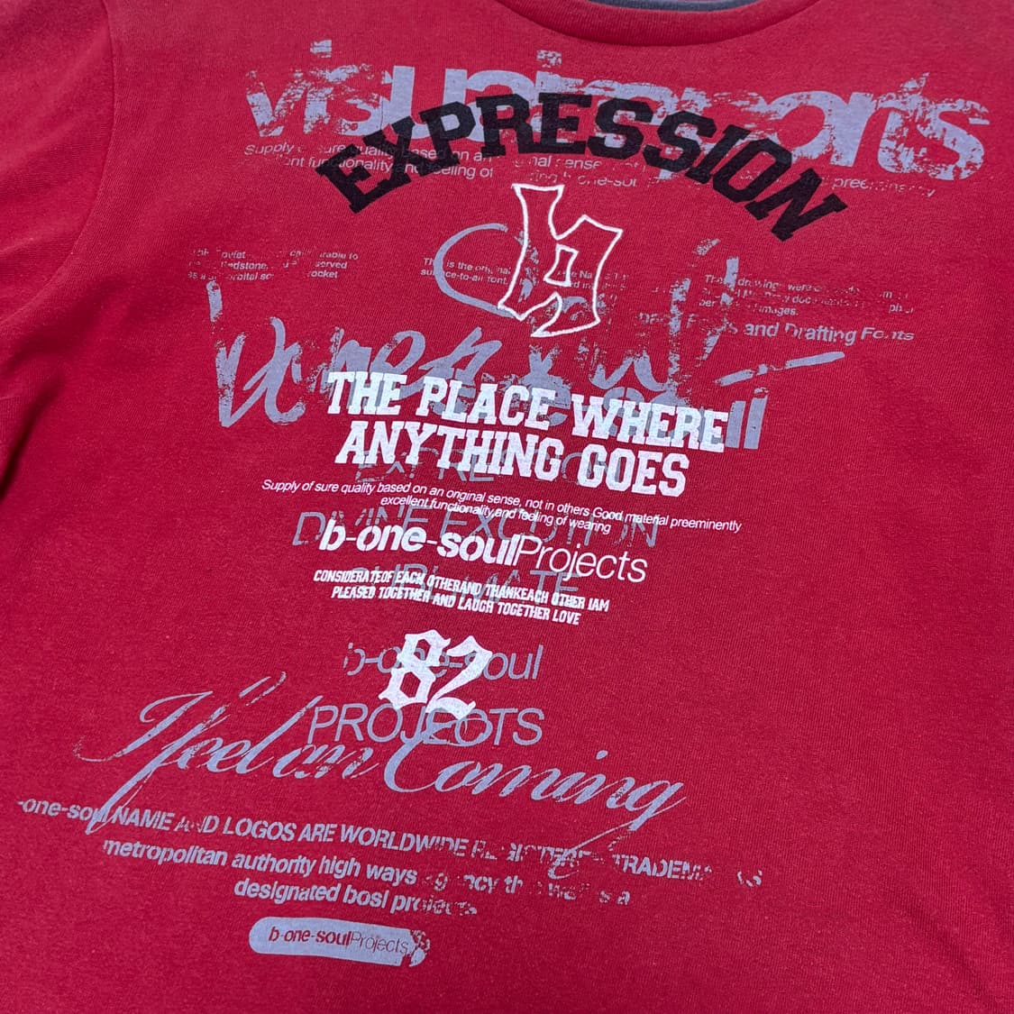 비원소울(B-ONE-SOUL) 레이어드 디테일 멀티 그래픽 티셔츠 상품이미지2