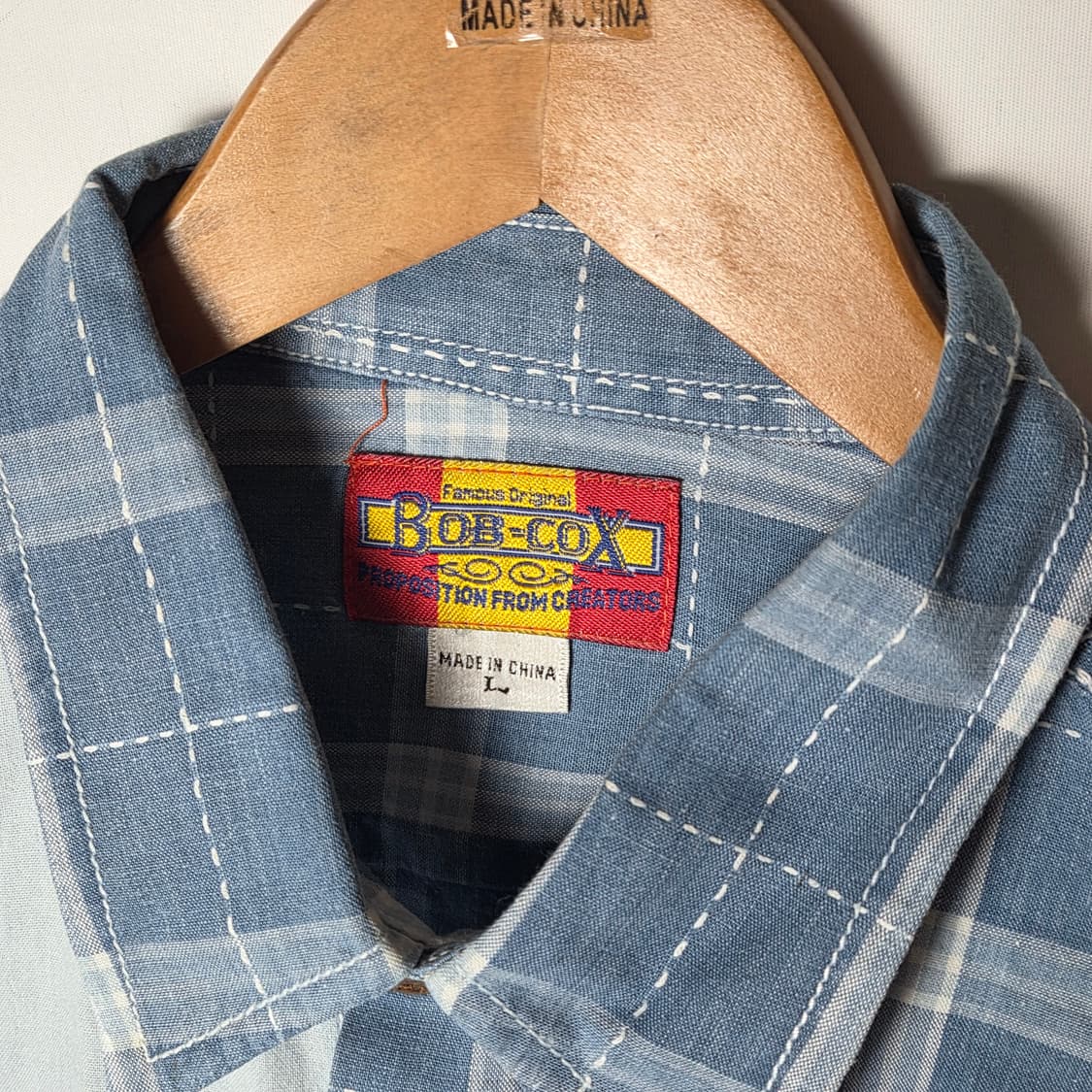 [BOB-COX] 빈티지 밥 칵스 패치워크 체크 셔츠 상품이미지3