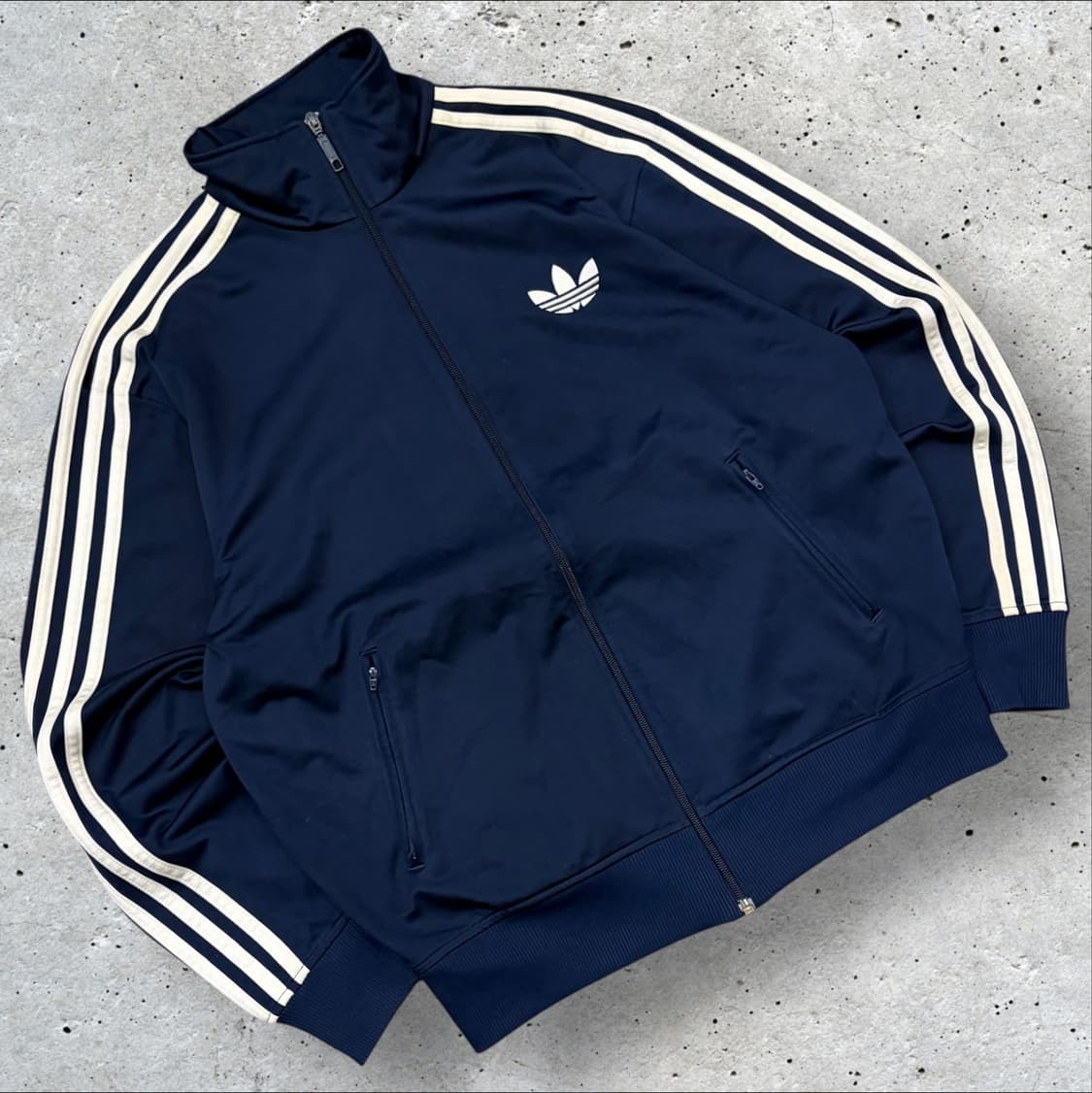 [105] 12s 아디다스 파이어버드 네이비 삼선 트랙탑 져지 C256 상품이미지1