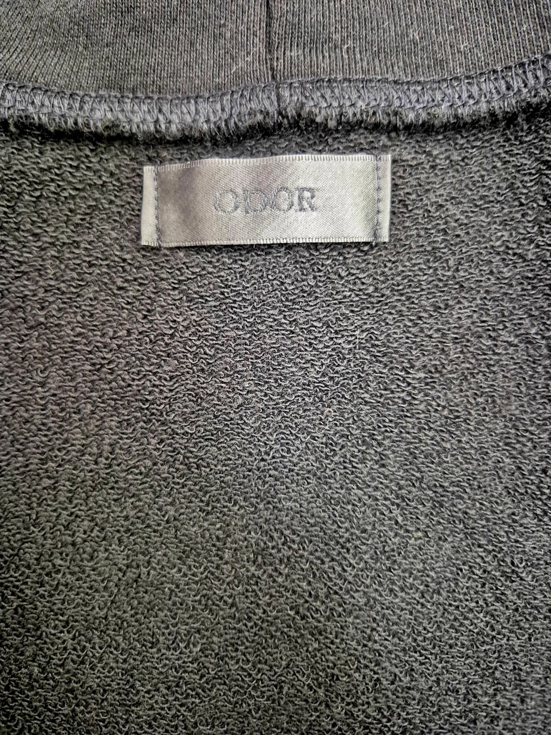 ODOR 블랙 오버핏 후드 집업 상품이미지4