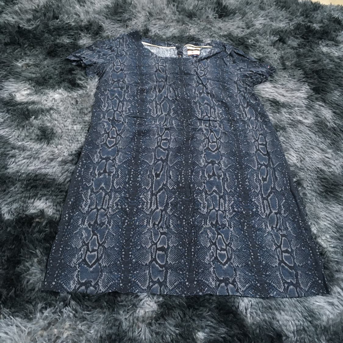 투티/0230 타미힐피거 데님 스네이크 스킨 원피스 반팔티 상품이미지2