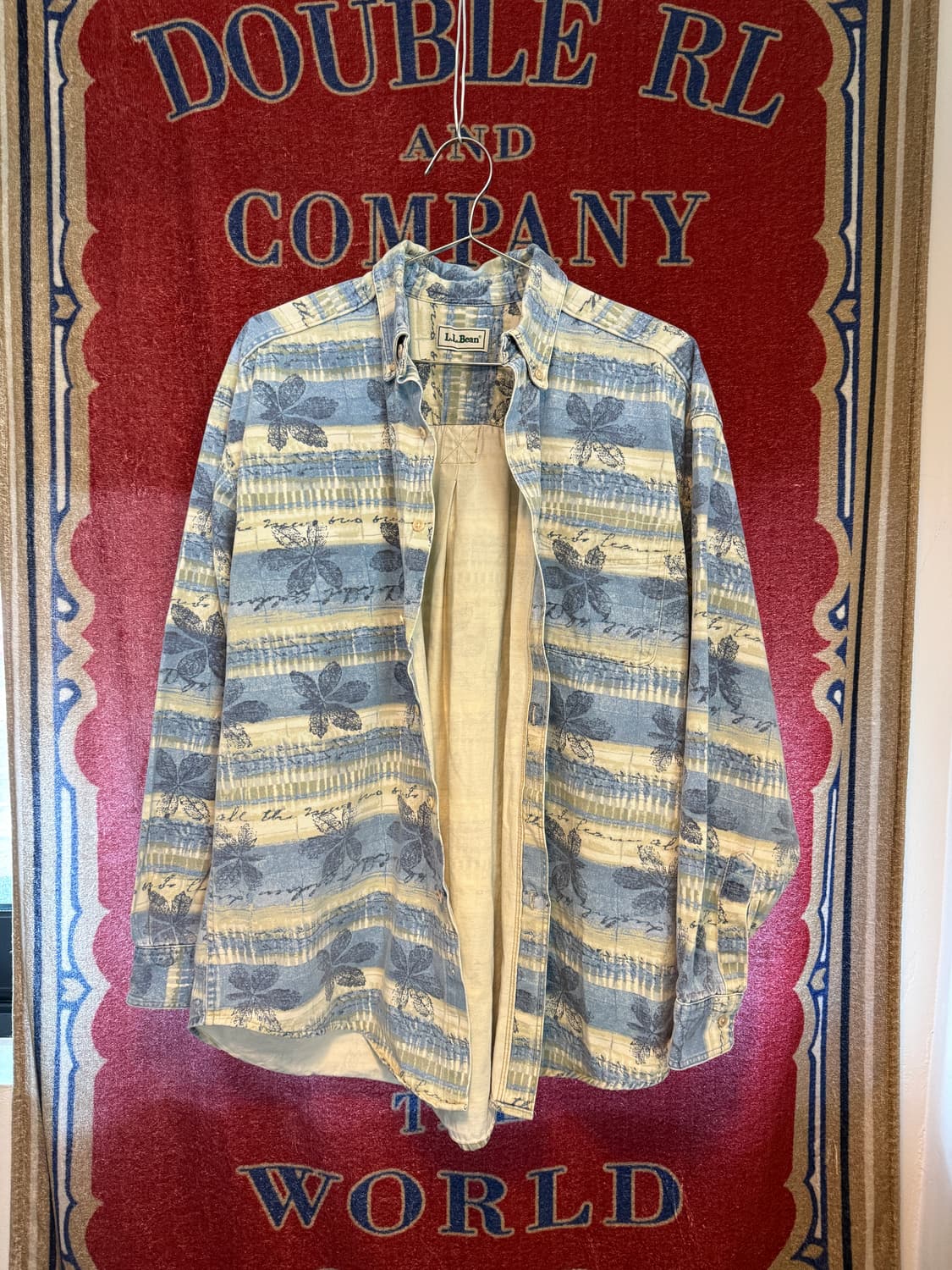 L.L.Bean Leaf pattern shirts L size 상품이미지2