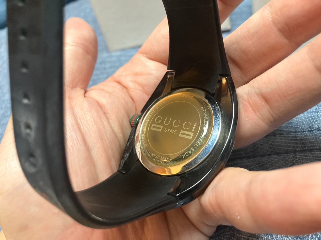 구찌 싱크 SYNC 시계 46mm 쿼츠 블랙 실버 상품이미지5