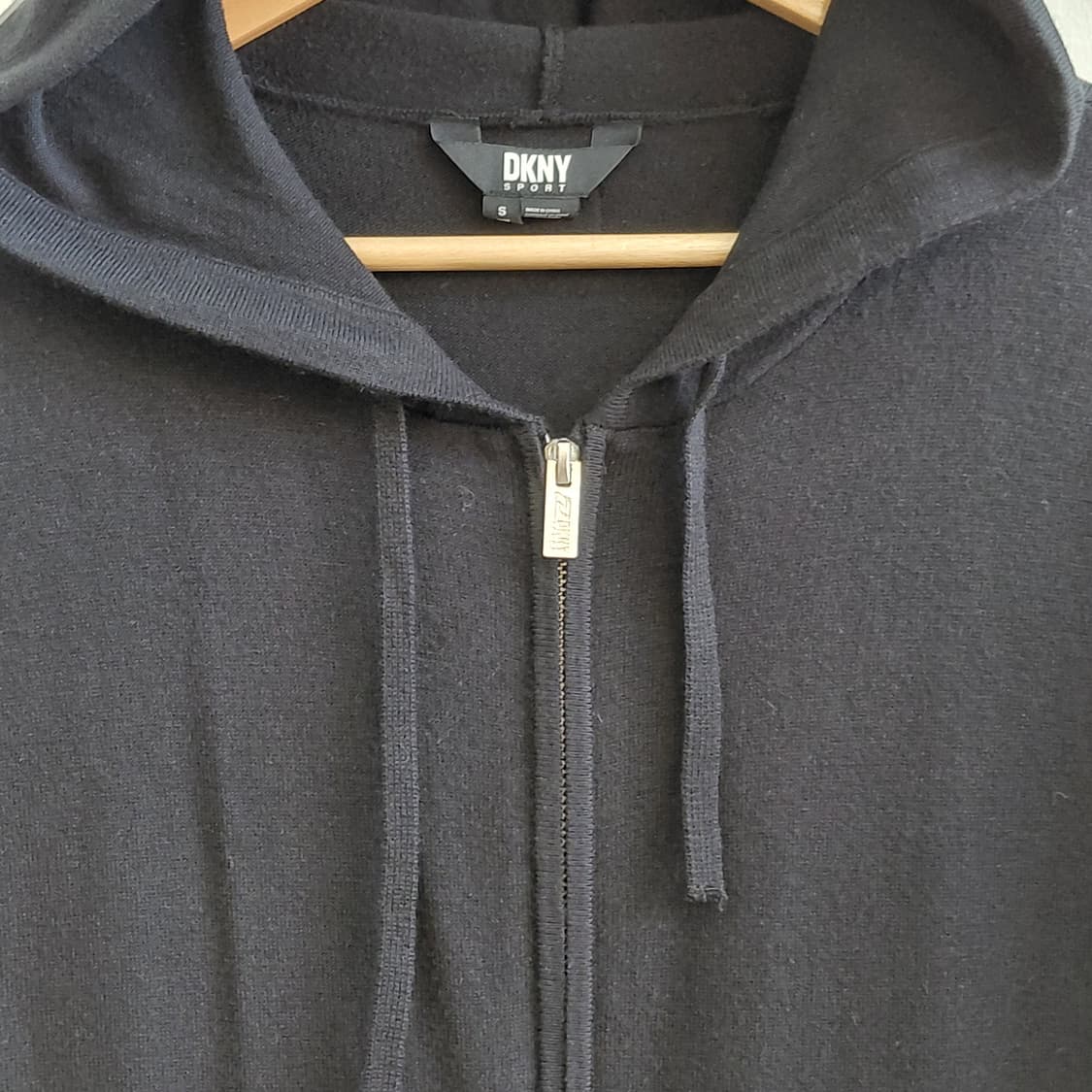 DKNY SPORT 블랙 니트  후드 집업 S 상품이미지5