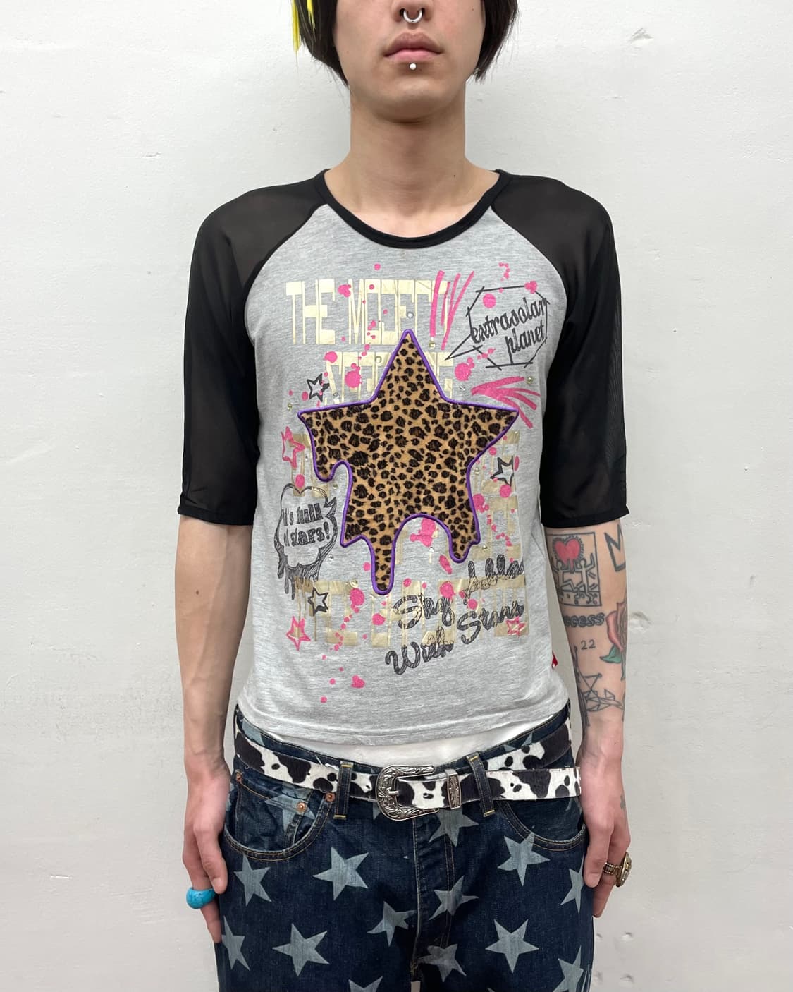 Leopard Star Kitchen Mesh T-shirt 상품이미지1