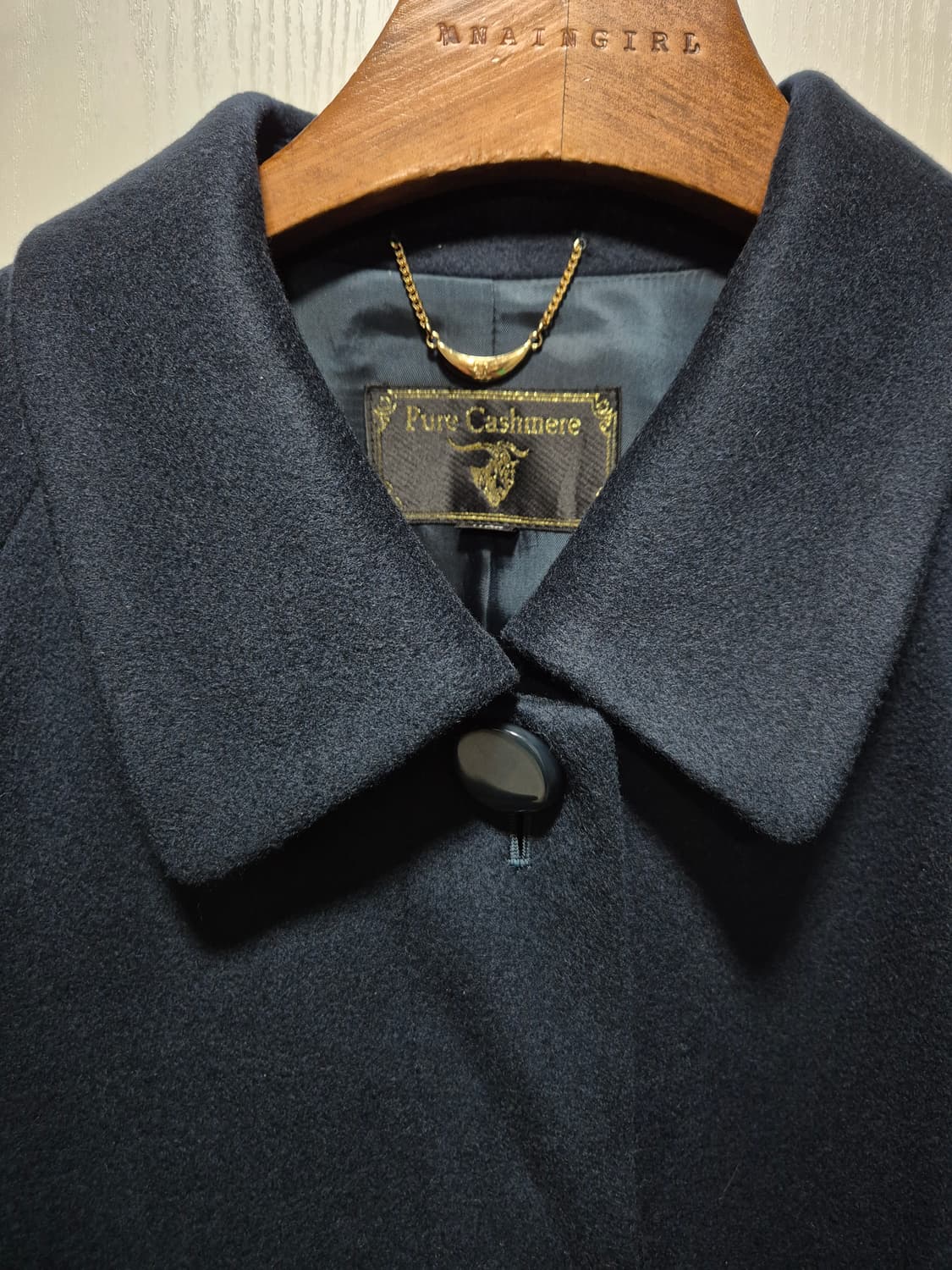 JPN빈티지.Pure Cashmere 퓨어 캐시미어 청록색 코트 상품이미지2