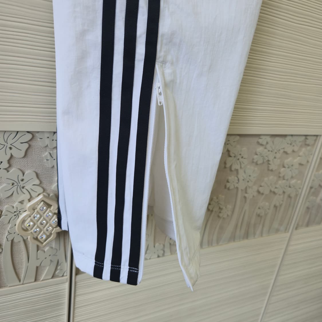 M) 아디다스 화이트 안감 삼선 트랙팬츠 상품이미지6