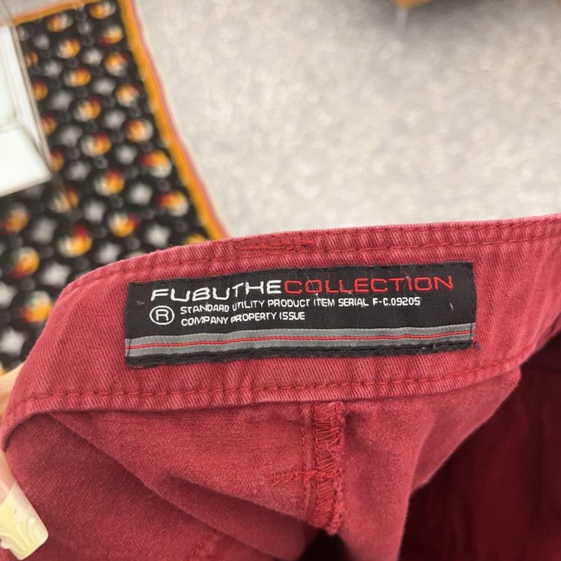 푸부 빈티지 레트로 버건디 와인 카고팬츠 35인치 C08117 상품이미지5