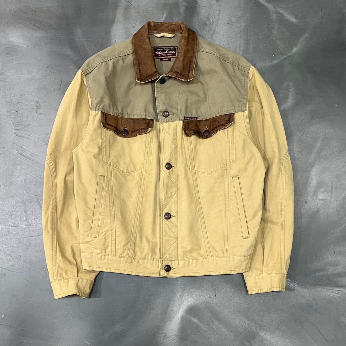  말보로 클래식 레더 카라 트러커 자켓 y14962 상품이미지1