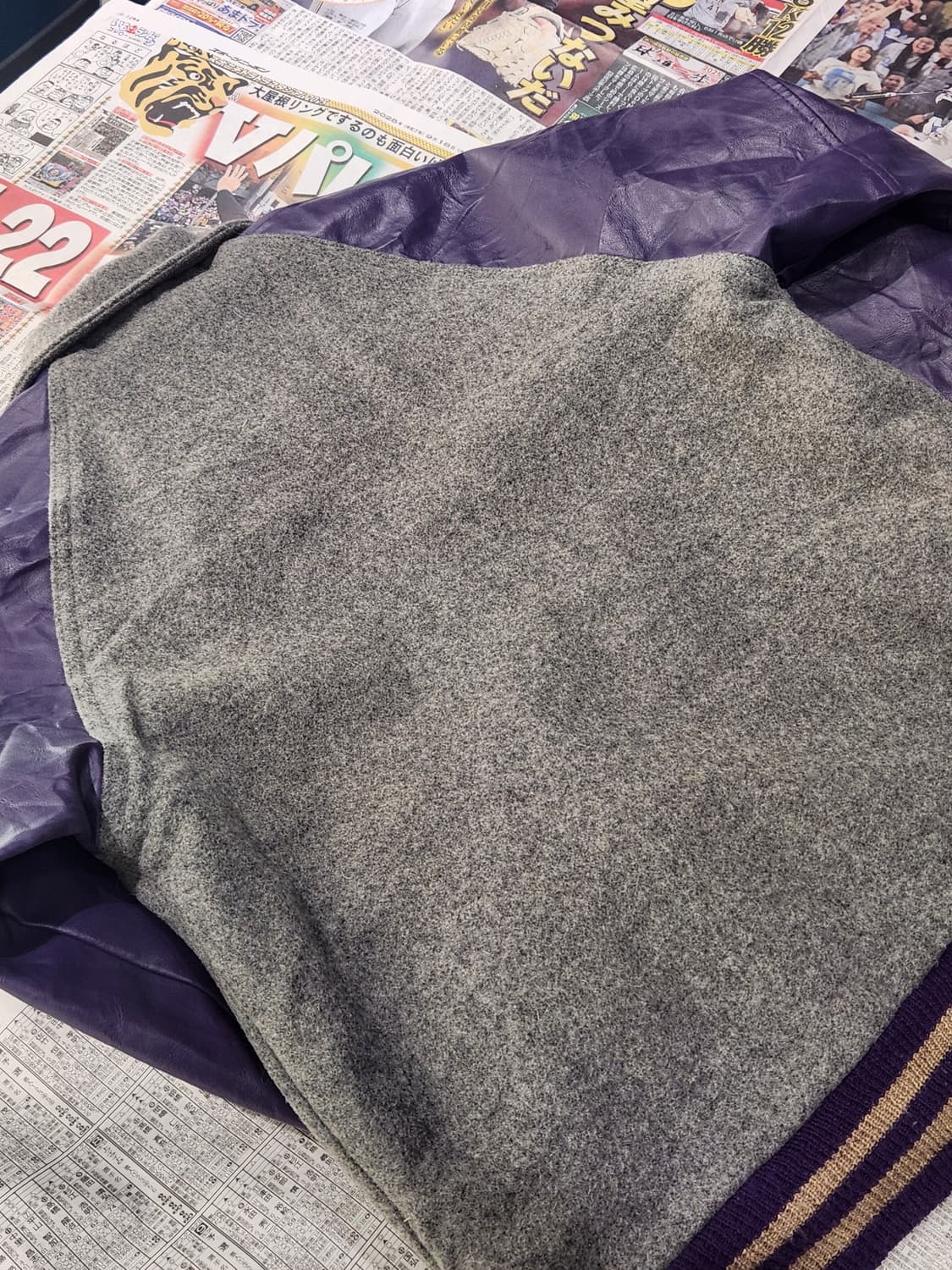 90's NEFF 레더 바시티 자켓 S  상품이미지7