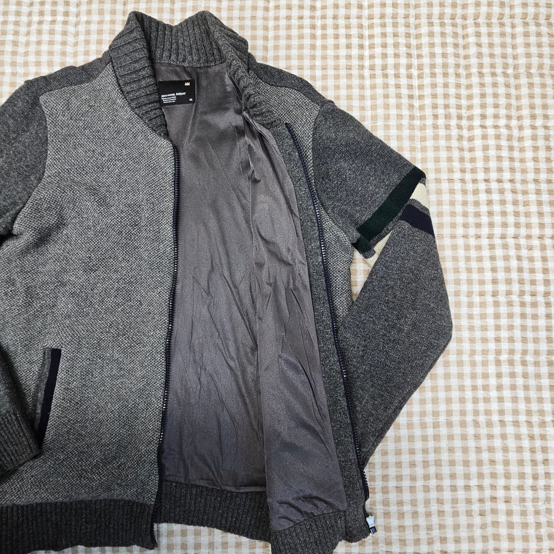 장미쉘바스키아 방풍 울 집업 가디건 남자100 상품이미지5