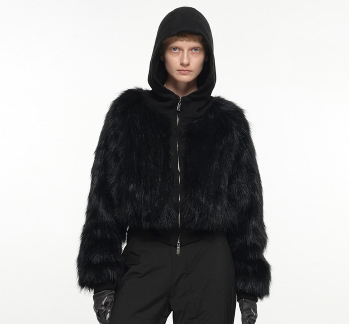 나체 NACHE 퍼 후드 자켓 1사이즈 상품이미지1