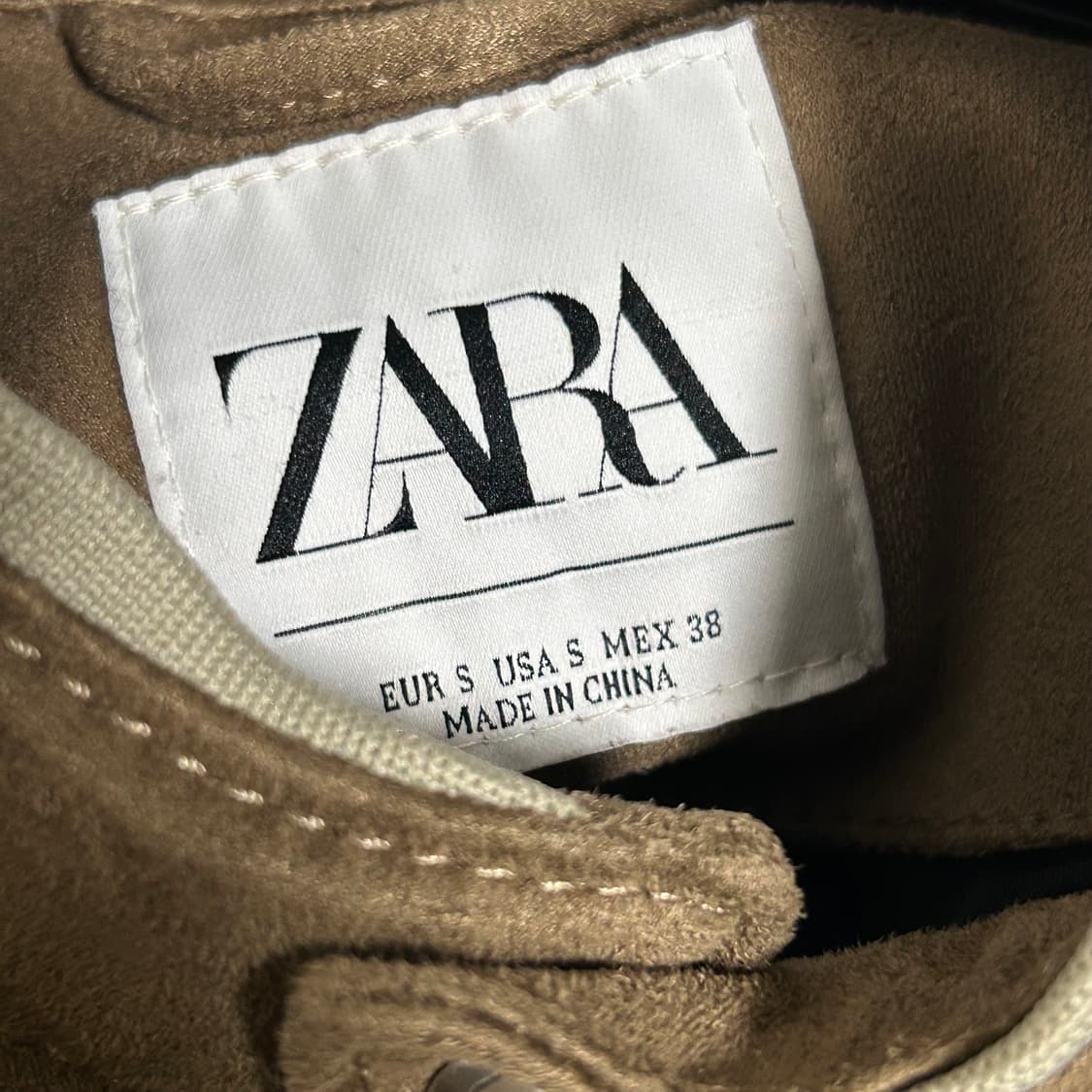 자라 스웨이드 자켓 블루종 집업 점퍼 브라운 S 상품이미지8