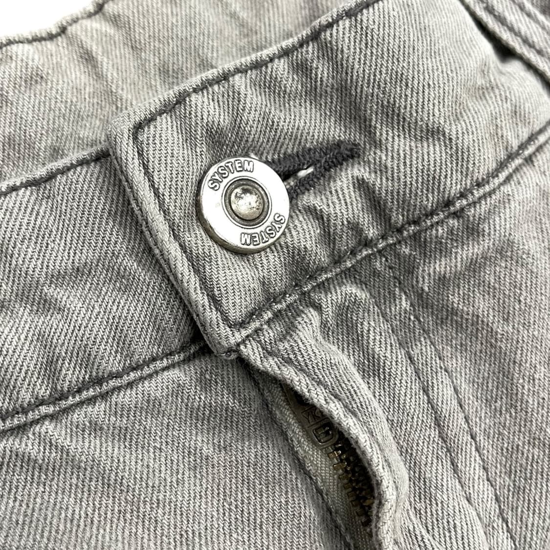 시스템옴므 그레이 핀턱 데님팬츠 상품이미지5