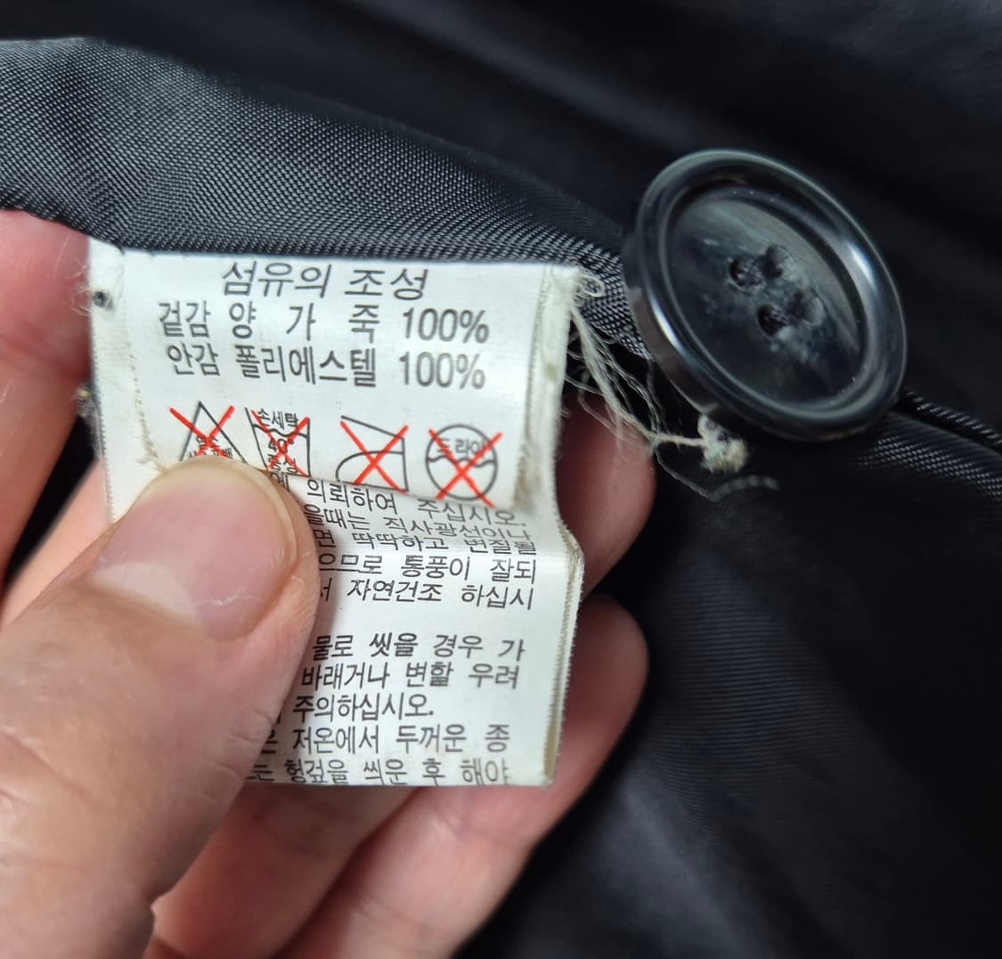 90's 빈티지 양가죽 레더 카코트 상품이미지5