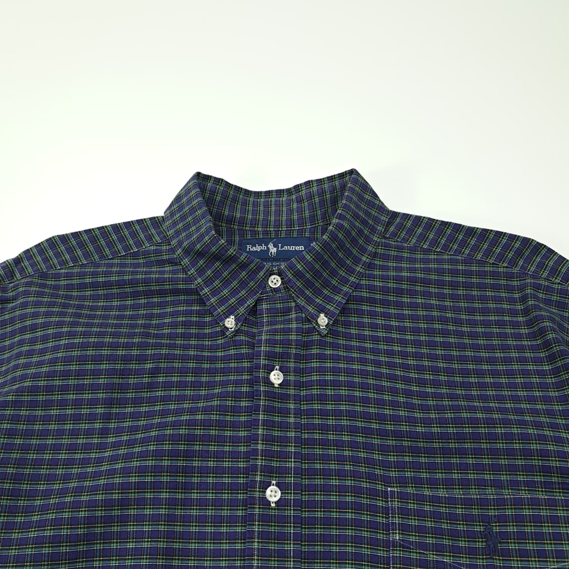 CL256 2XL 폴로 90s 코튼 빅셔츠 타탄체크 셔츠 남방 상품이미지2