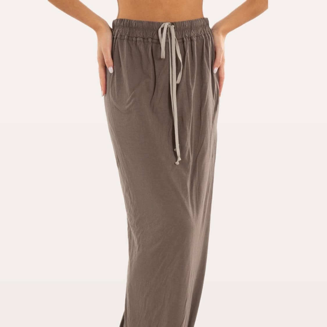 [S]릭오웬스 다크쉐도우 Pillar 스트링 스커트/브라운 상품이미지1