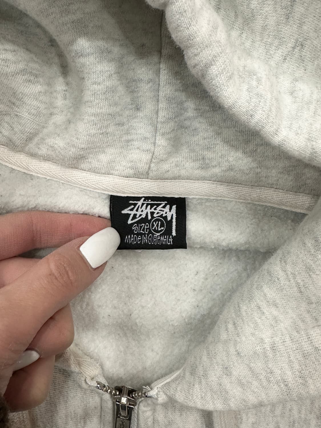 스투시 후드집업 백멜란지 상품이미지3