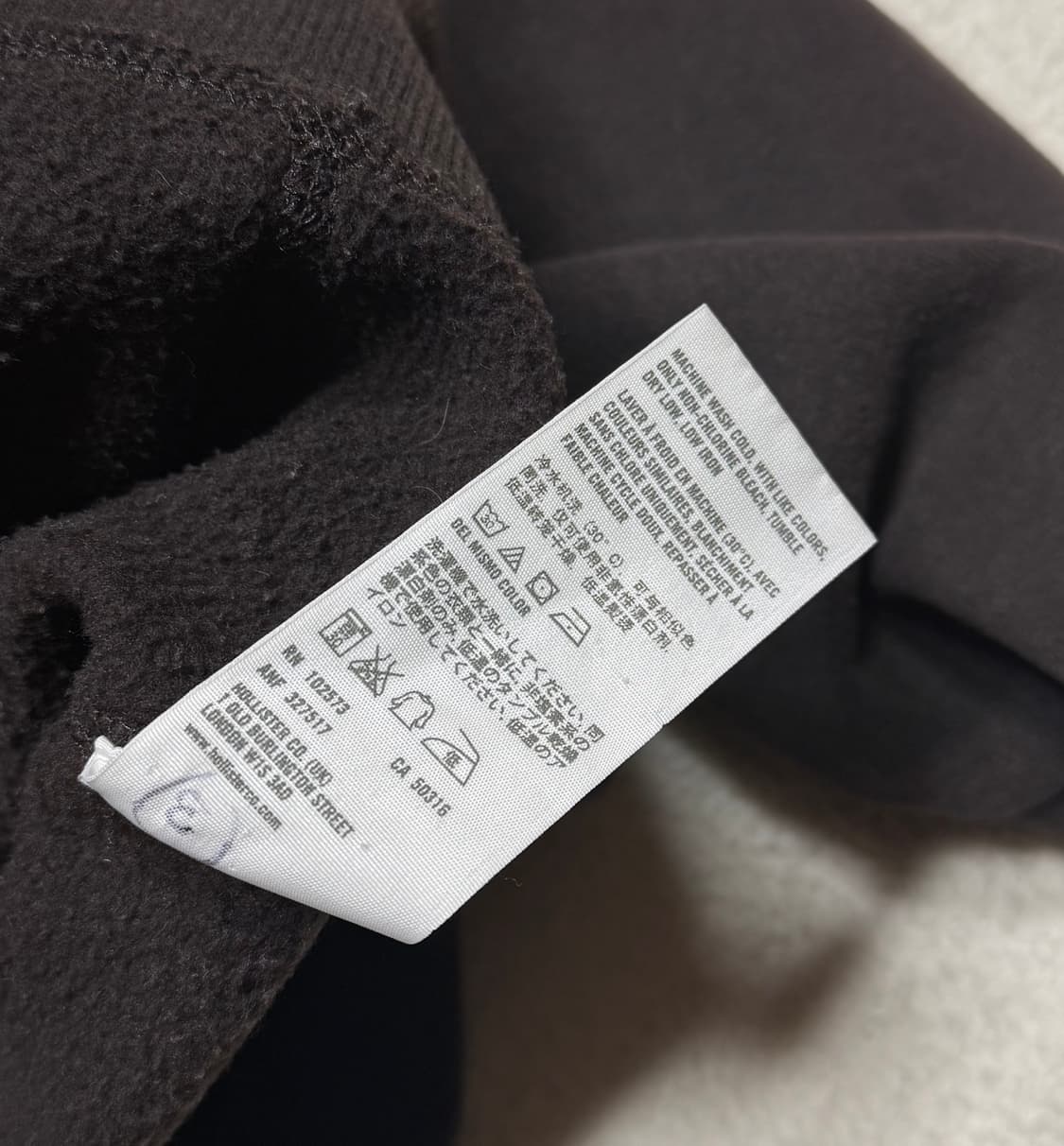 홀리스터 다크브라운 후드집업 상품이미지6