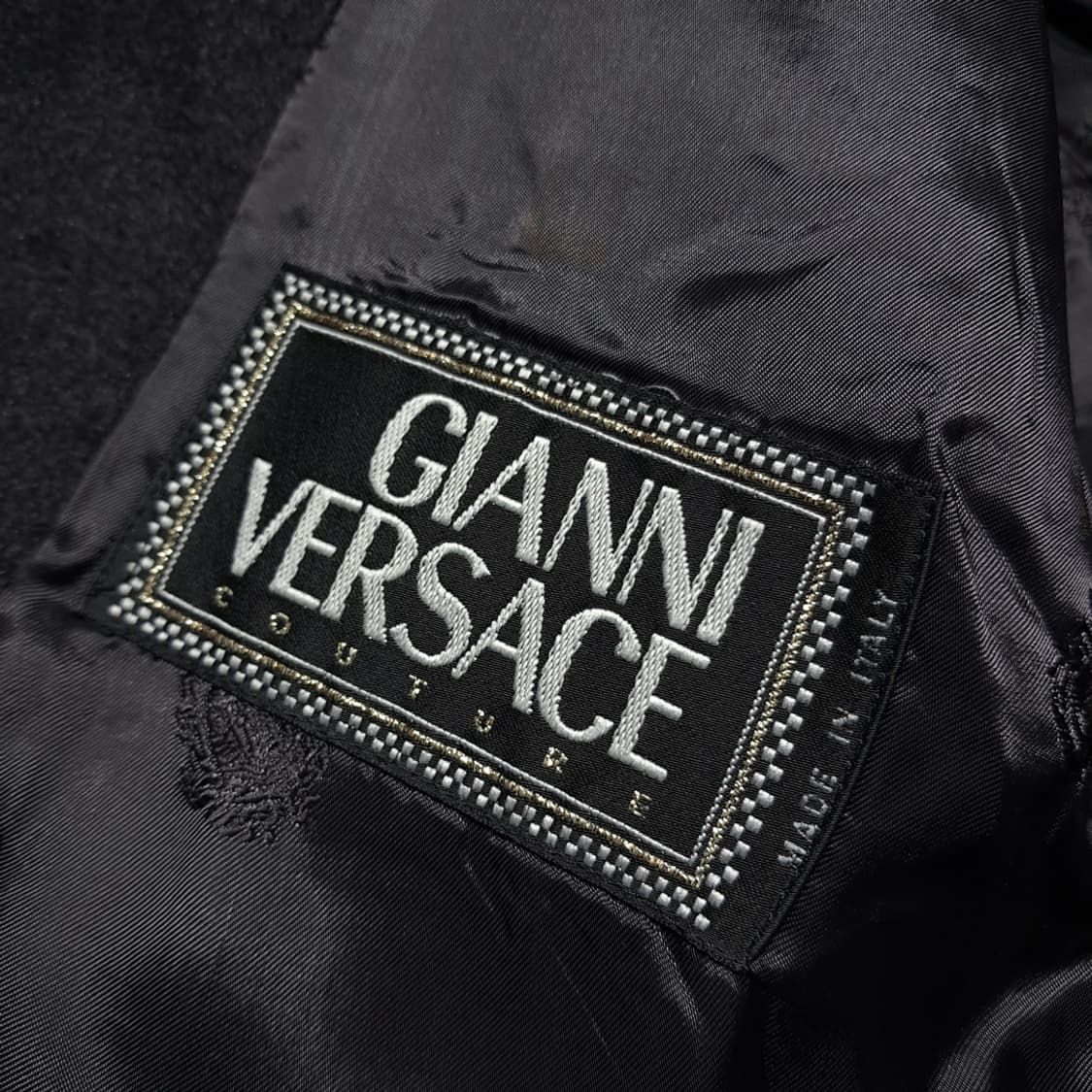 CN989W L 베르사체 꾸뛰르 이탈리아 울 테일러드 롱코트 상품이미지4