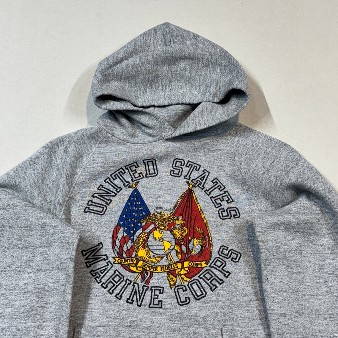 S) USA SOFFE 미군 해병대 빈티지 스웻 후드티 상품이미지3