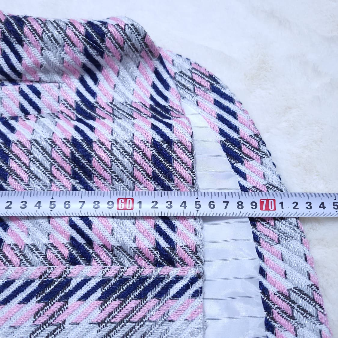 온앤온 여성 오버핏 트위드자켓 S 0302 뽀샤샤 상품이미지5