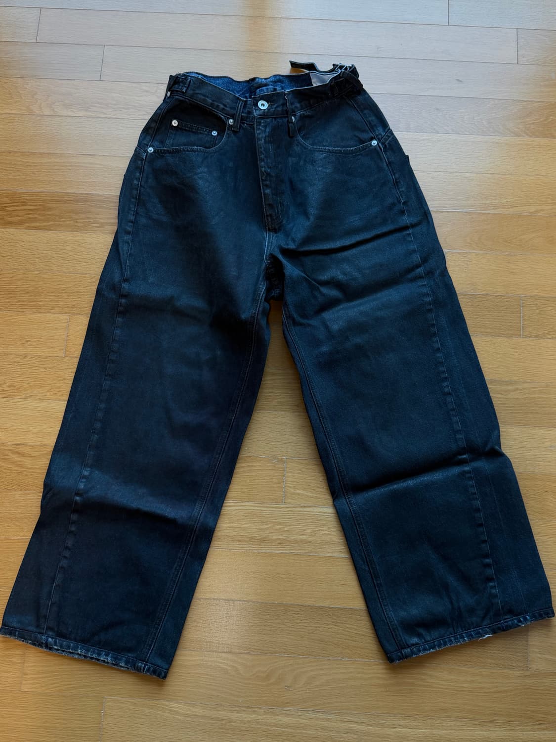 (M) 이예 코팅진 블랙 상품이미지2