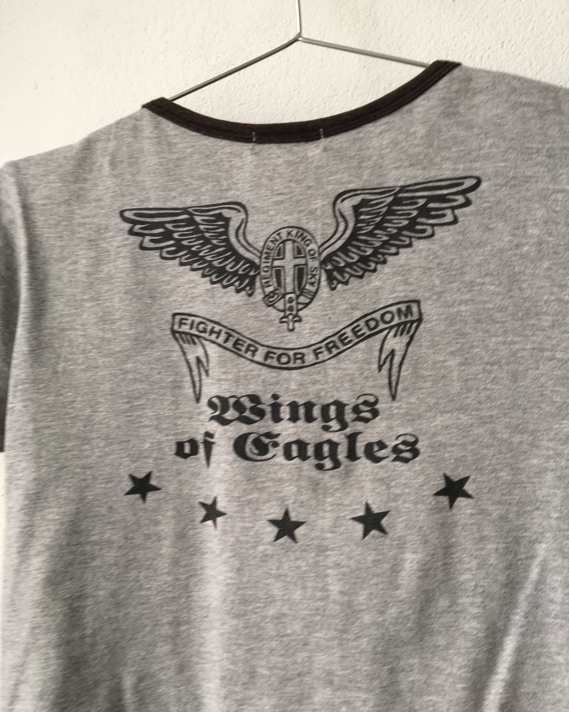 Back printing point ringer t shirt 상품이미지3