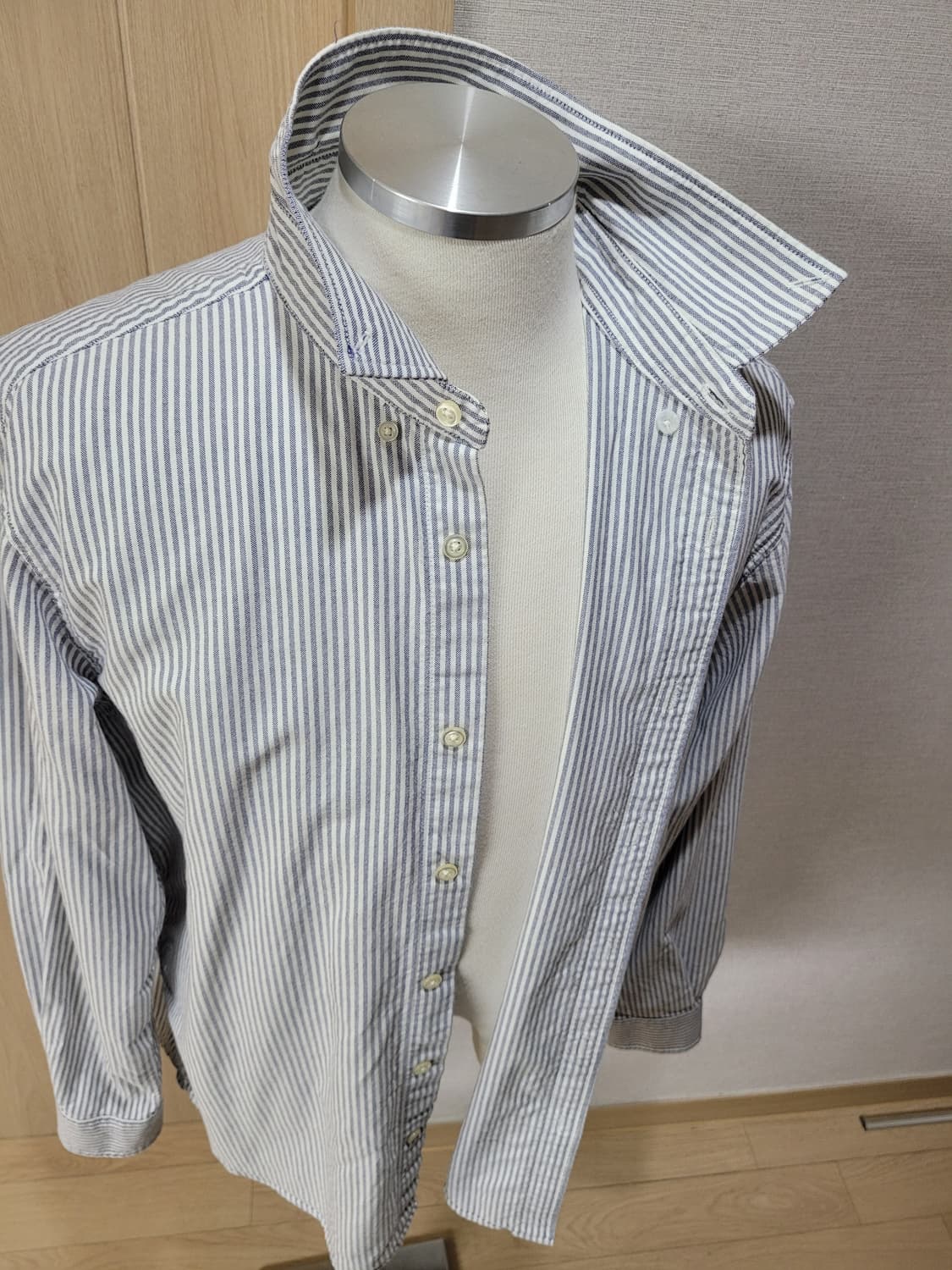 스파오 SPAO 남자 옥스포드 셔츠 XL 라이트그레이 상품이미지6