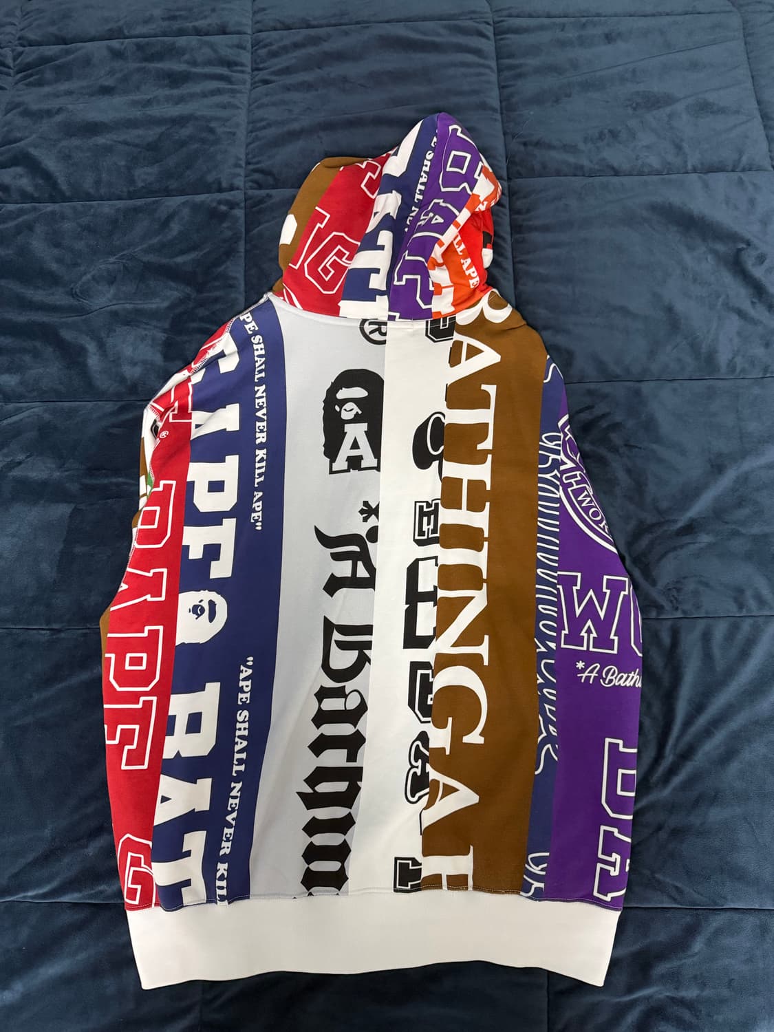 베이프 팬 스카프 풀 집 후디 멀티컬러 XL 상품이미지2