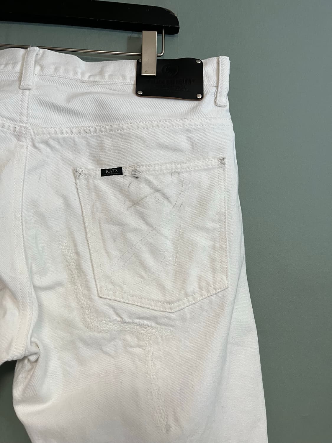 Rats 화이트 크래쉬 데님 L  상품이미지8