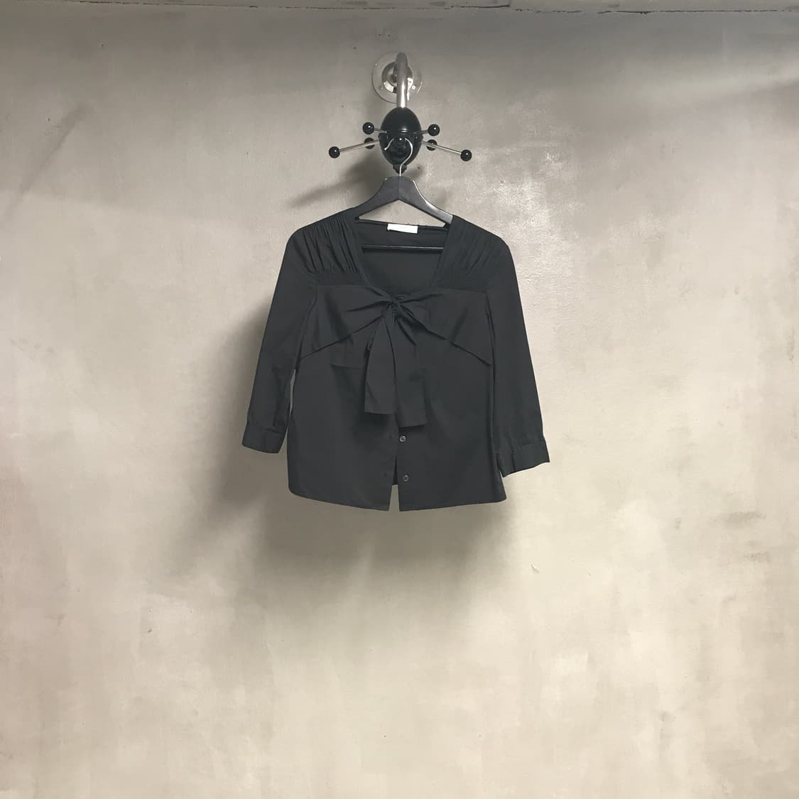 프라다 블랙 리본 블라우스 40(W) 상품이미지1