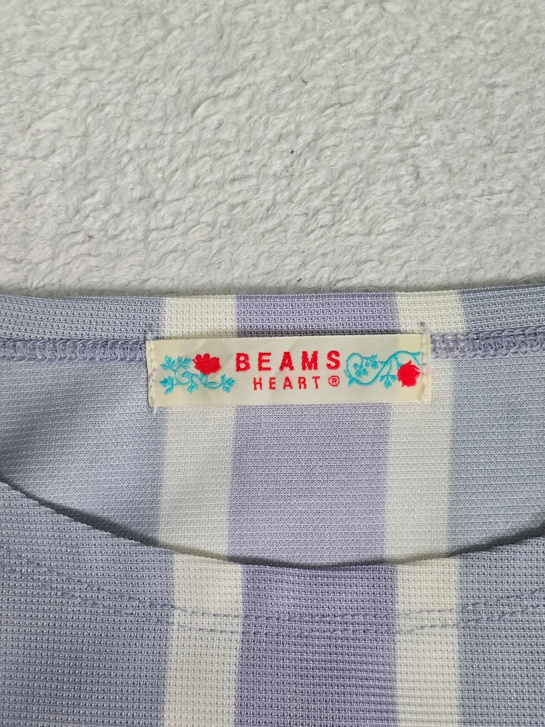 빔즈하트 BEAMS HEART 스트라이프 반팔 티셔츠 상품이미지4