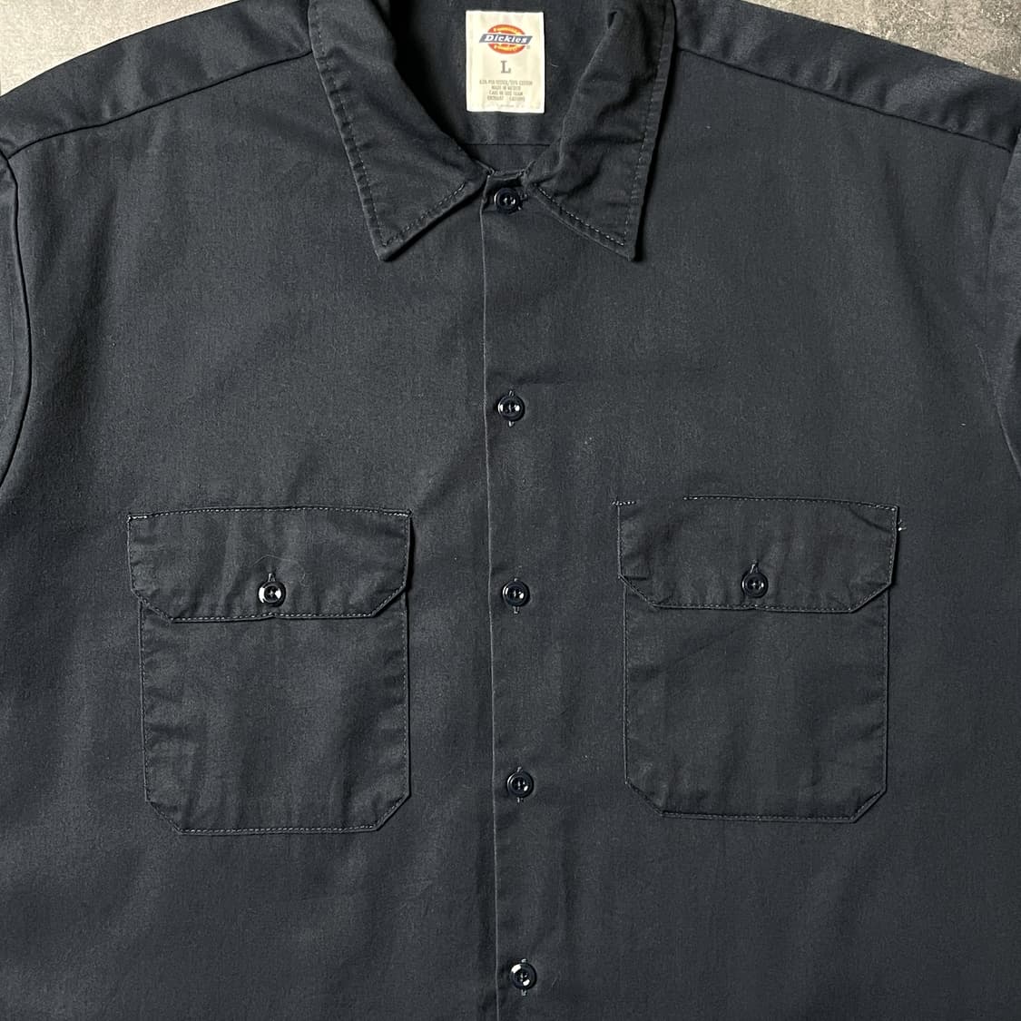 DICKIES 디키즈 빈티지 네이비 플랩포켓 반팔 워크셔츠 A01048 상품이미지3