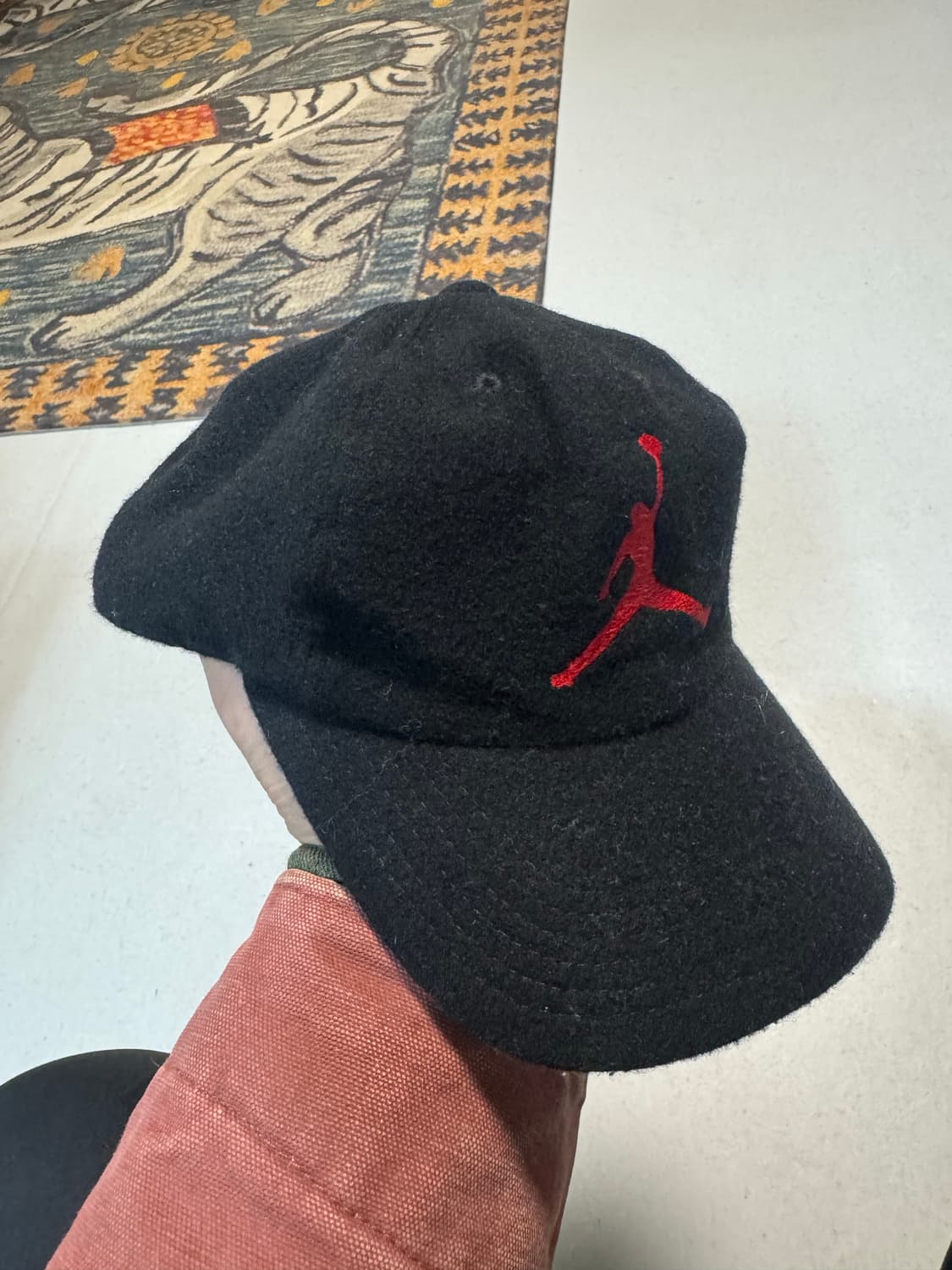 90s 나이키 스포츠 조던 스우시 자수 볼캡 스냅백 블랙 상품이미지2